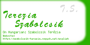 terezia szabolcsik business card
